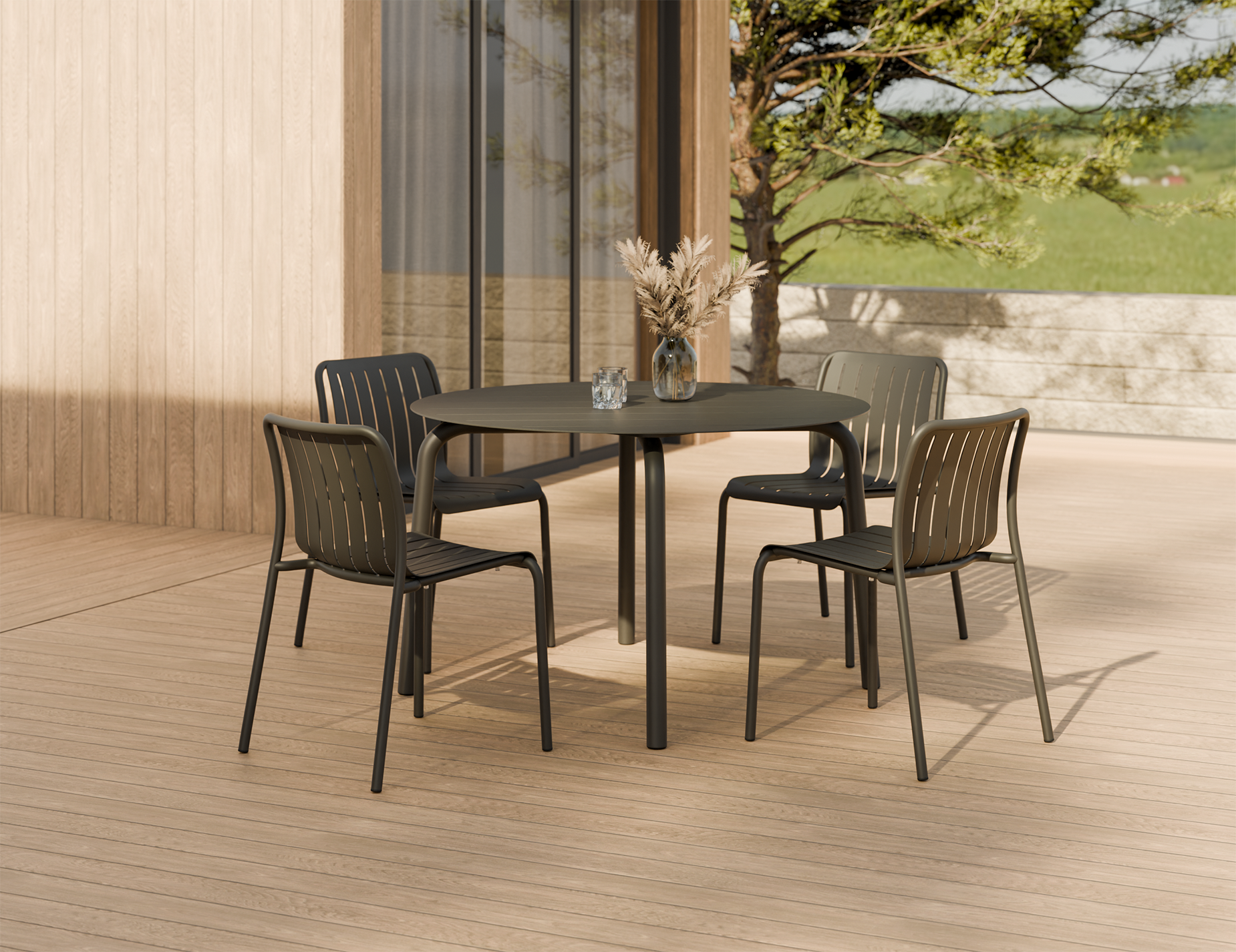 Roku Round Dining Table - Outdoor