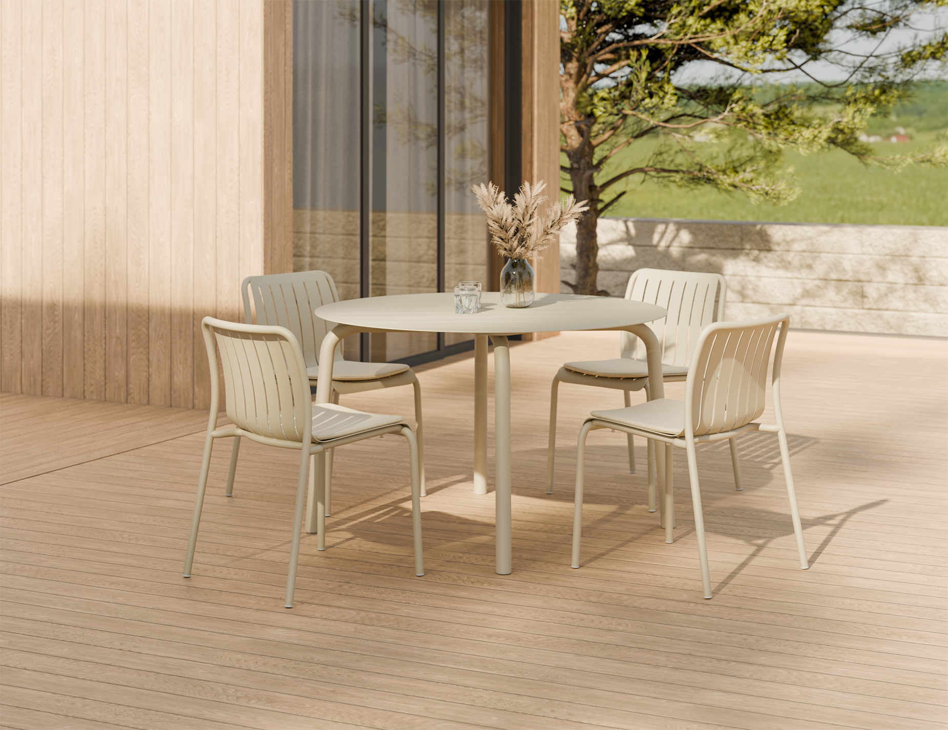 Roku Round Dining Table - Outdoor