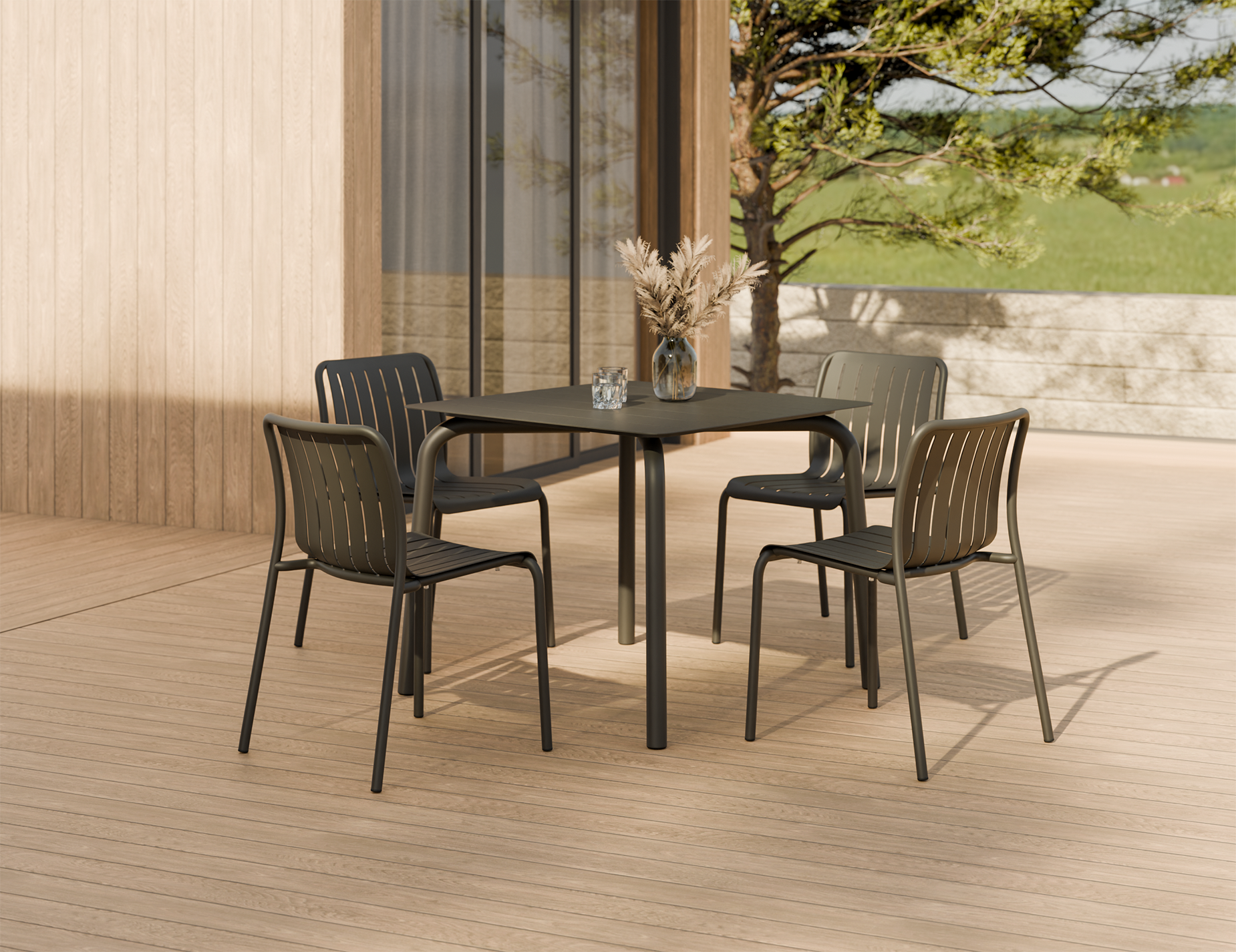 Roku Square Dining Table - Outdoor