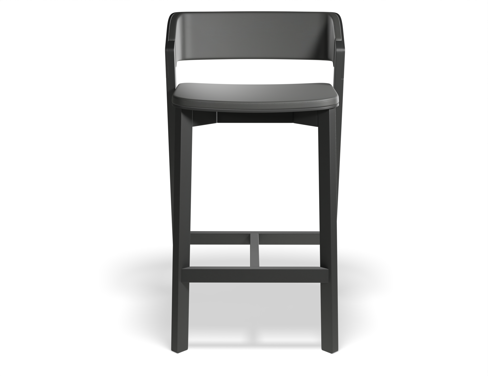 Merano Bar Stool - Black Stained /Black Pad