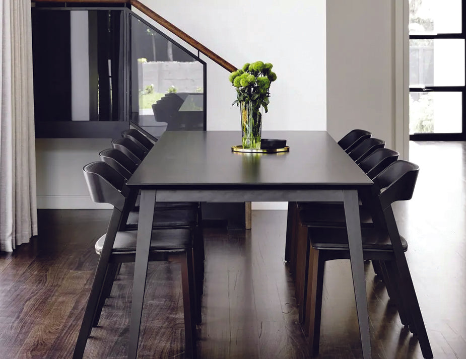 Merano Chair - Black Stained/Black Pad