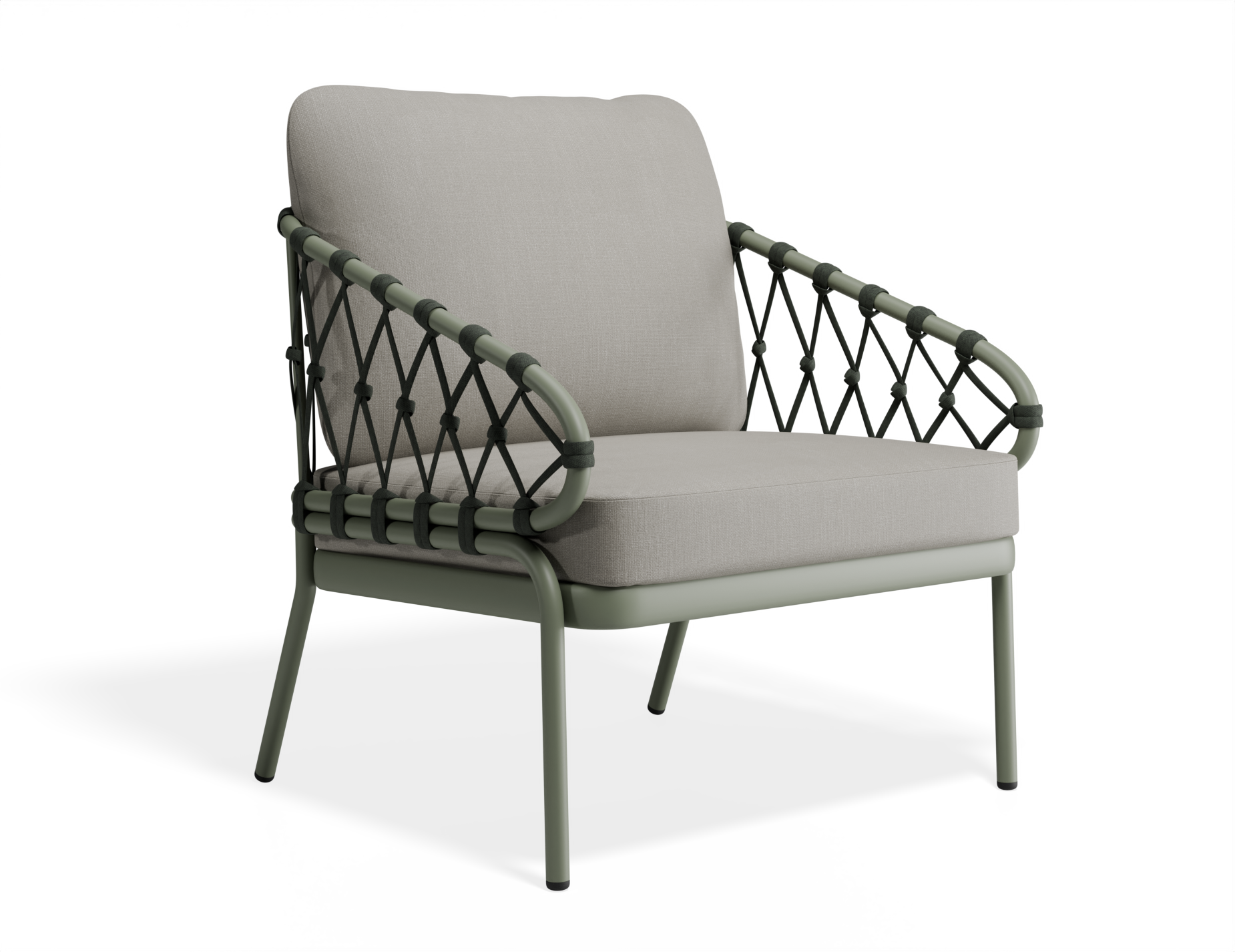 Kara Lounge Chair - Outdoor - Single - Eucalyptus Green