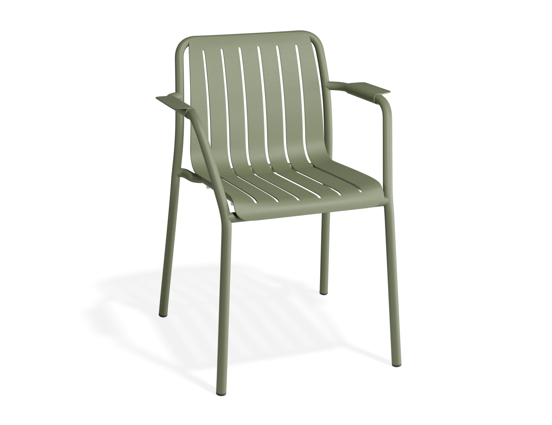 Roku Dining Armchair - Outdoor - Matt Eucalyptus Green
