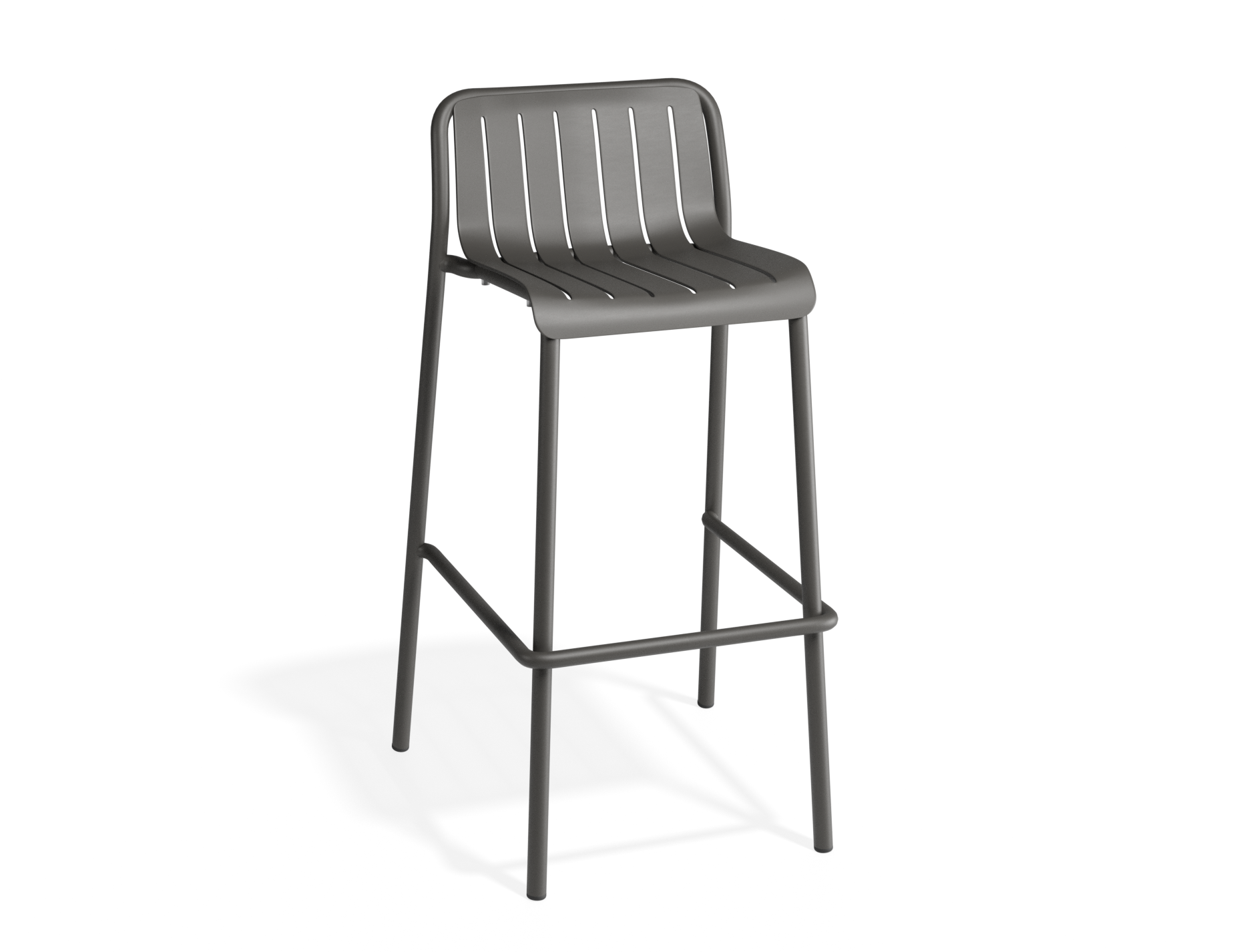 Roku Bar Stool - Outdoor - Matt Charcoal