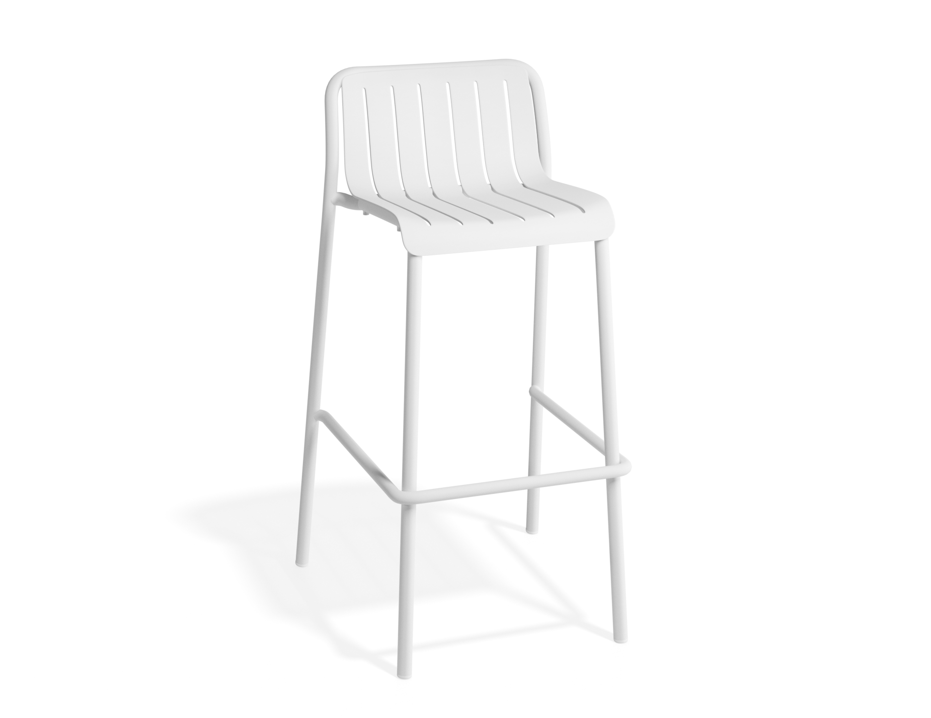 Roku Bar Stool - Outdoor - Matte White