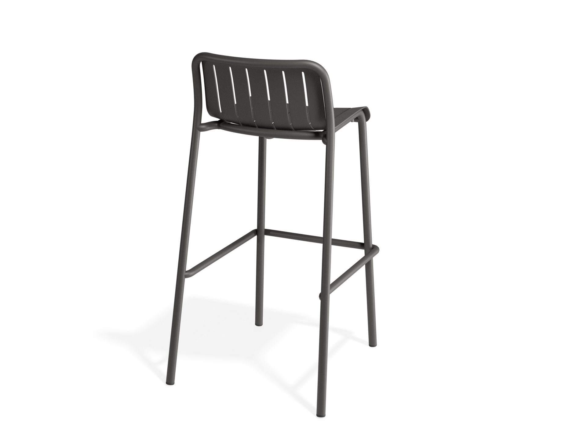 Roku Bar Stool - Outdoor - Matt Charcoal