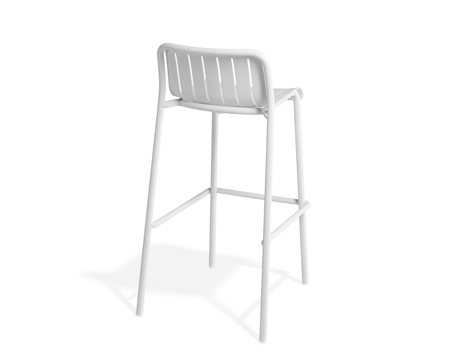 Roku Bar Stool - Outdoor - Matte White