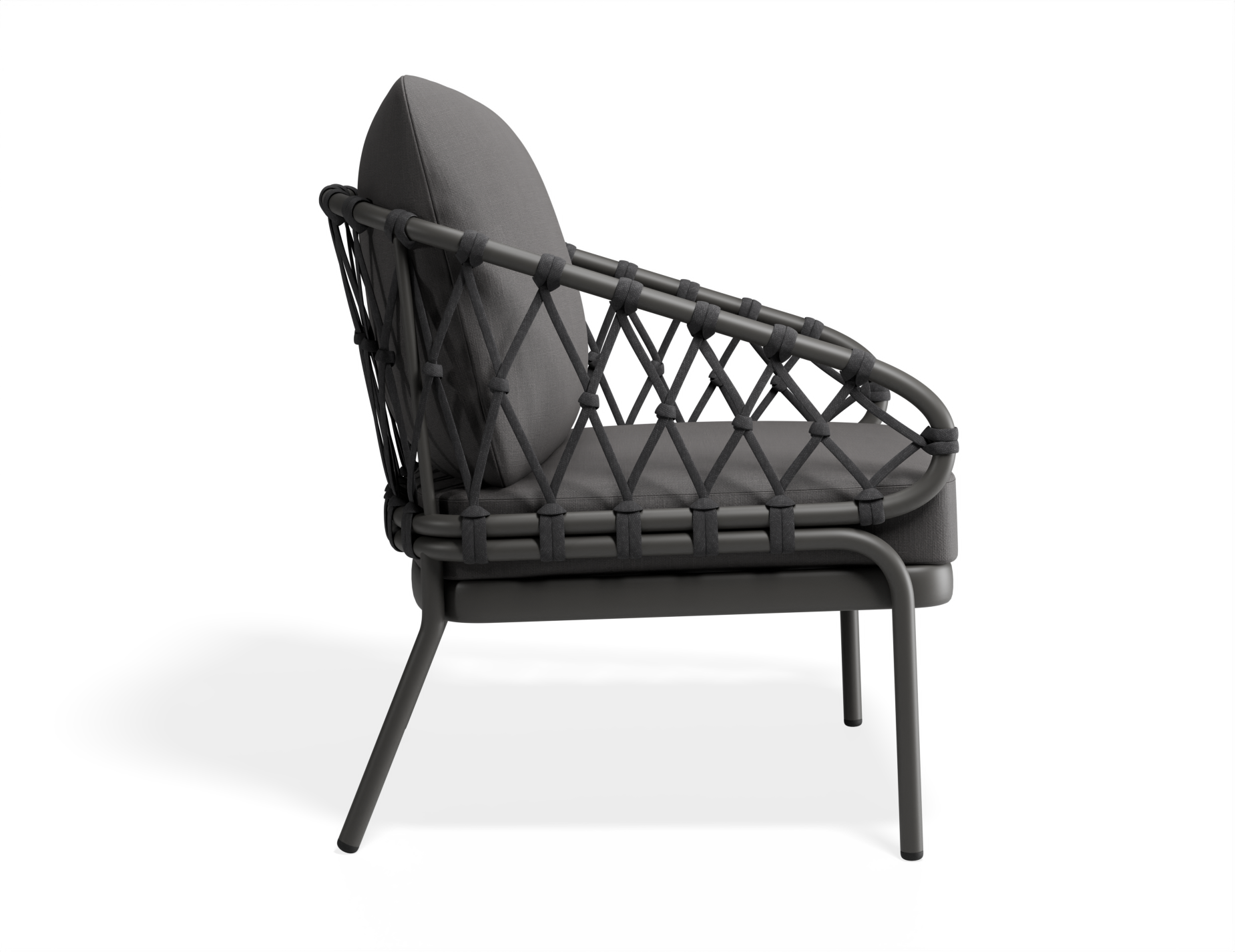 Kara Lounge Chair - Outdoor - Single - Charcoal