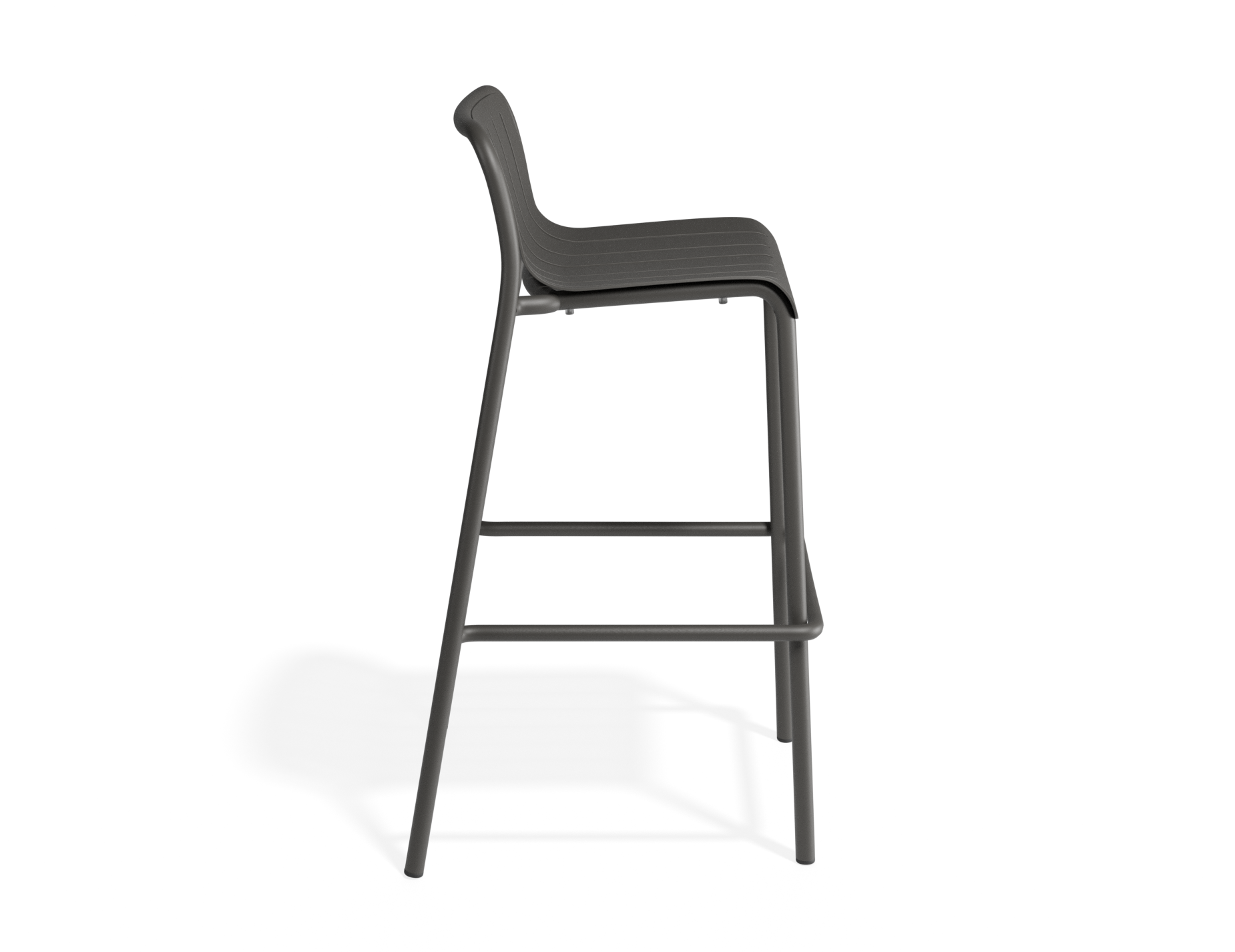 Roku Bar Stool - Outdoor - Matt Charcoal
