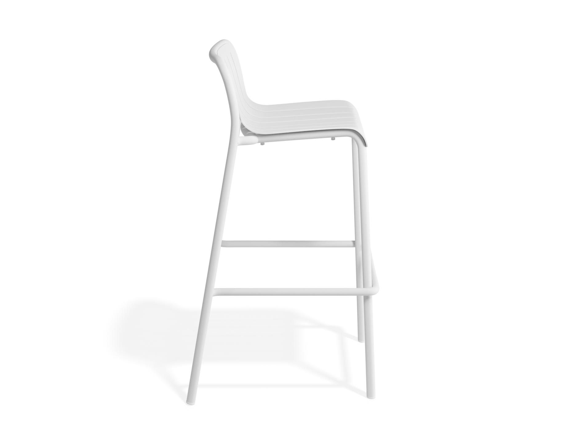 Roku Bar Stool - Outdoor - Matte White