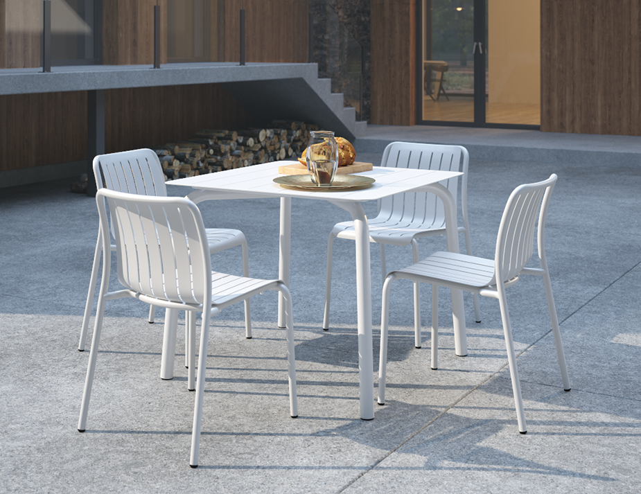 Roku Dining Chair - Outdoor - Matte White
