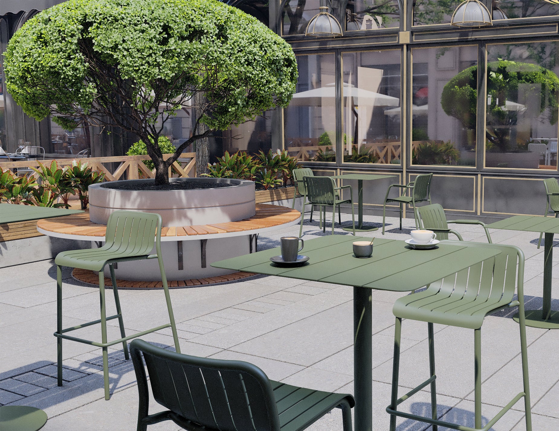Roku Bar Stool - Outdoor
