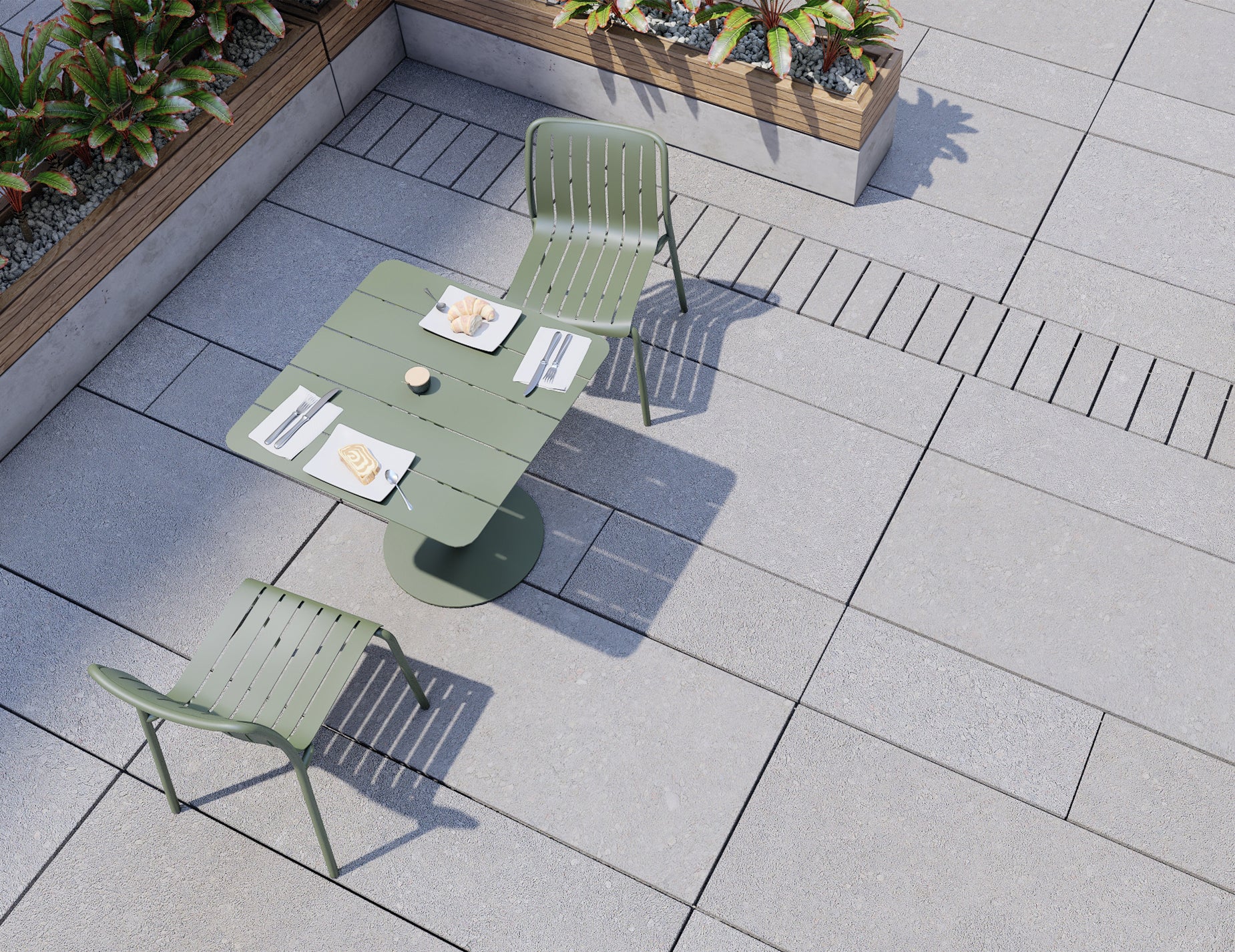 Roku Dining Chair - Outdoor - Matt Eucalyptus Green