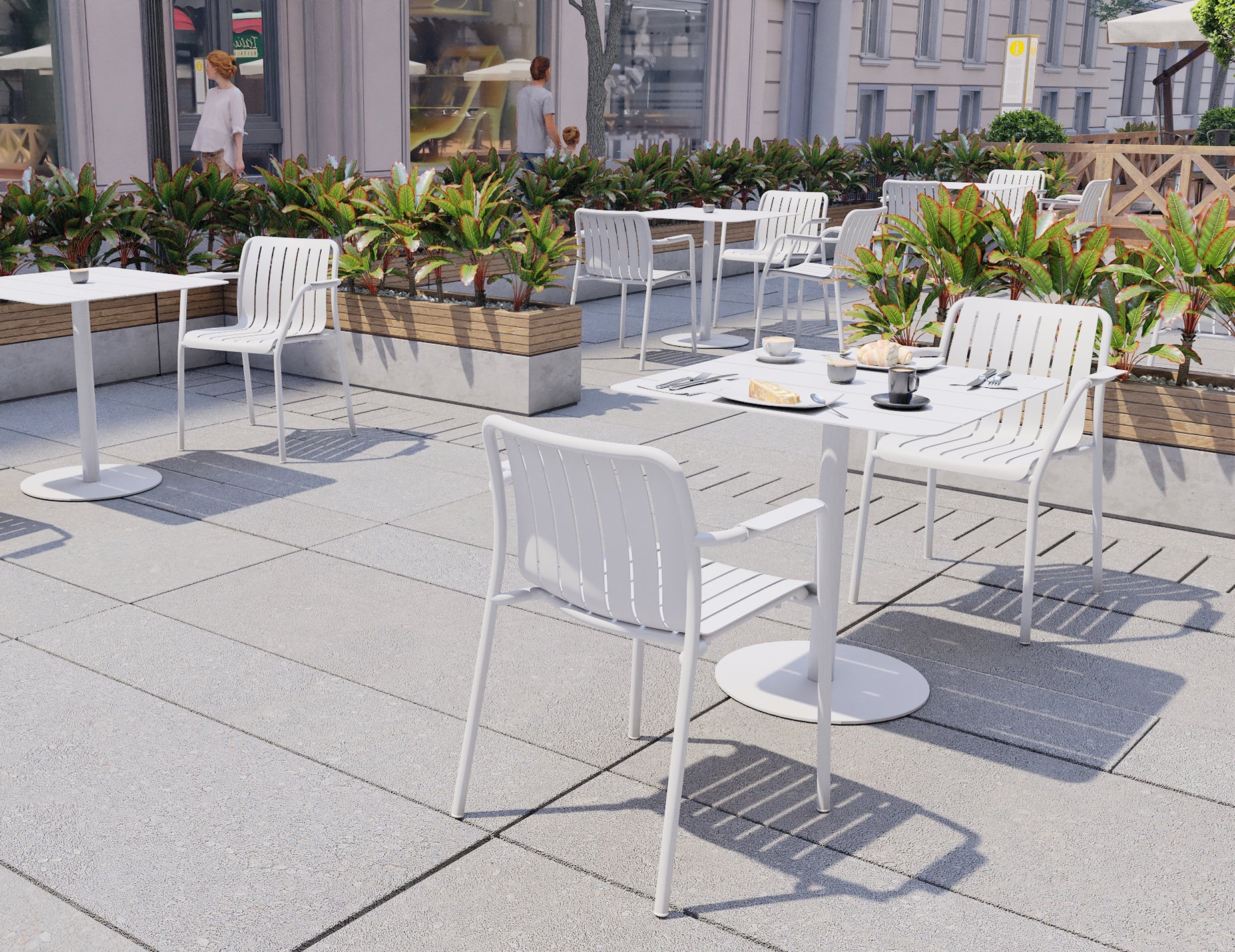 Roku Dining Armchair - Outdoor - Matte White
