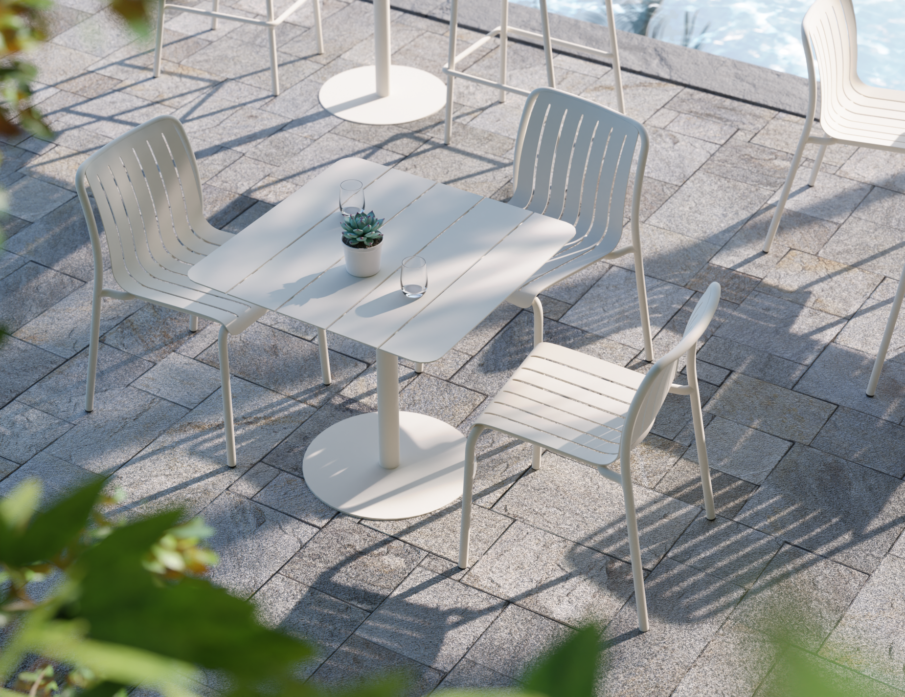 Roku Dining Chair - Outdoor - Matte White