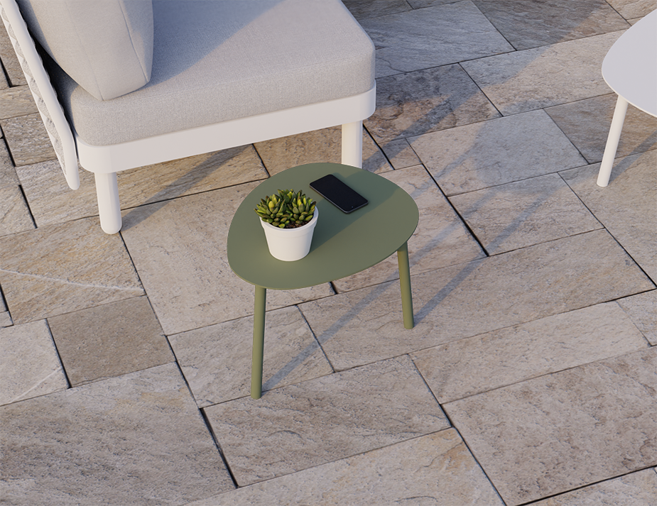 Cetara Outdoor Side Table - Eucalyptus Green