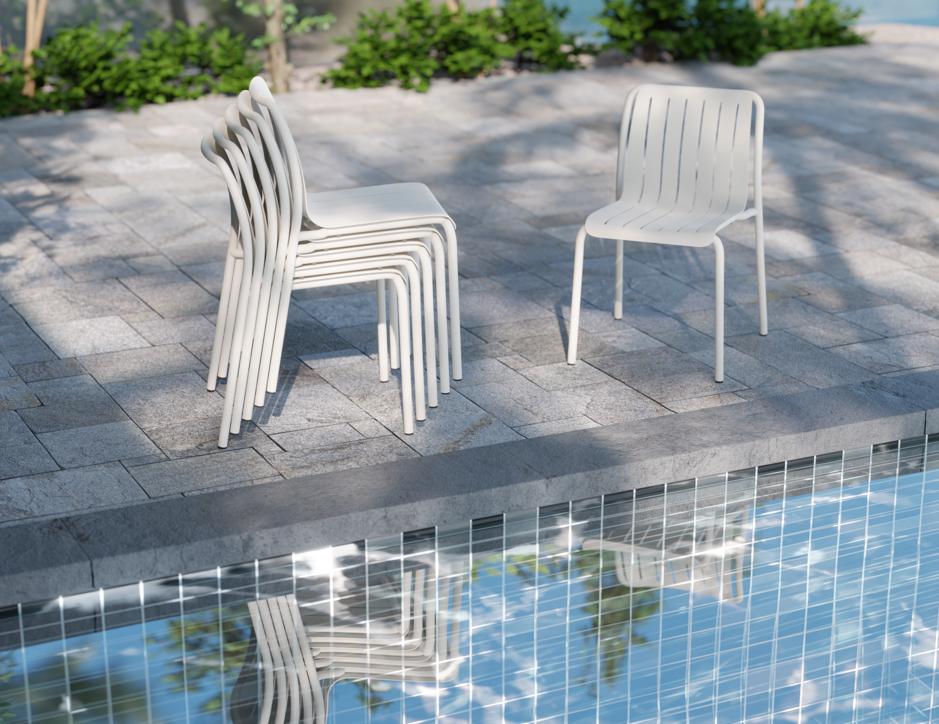 Roku Dining Chair - Outdoor - Matte White