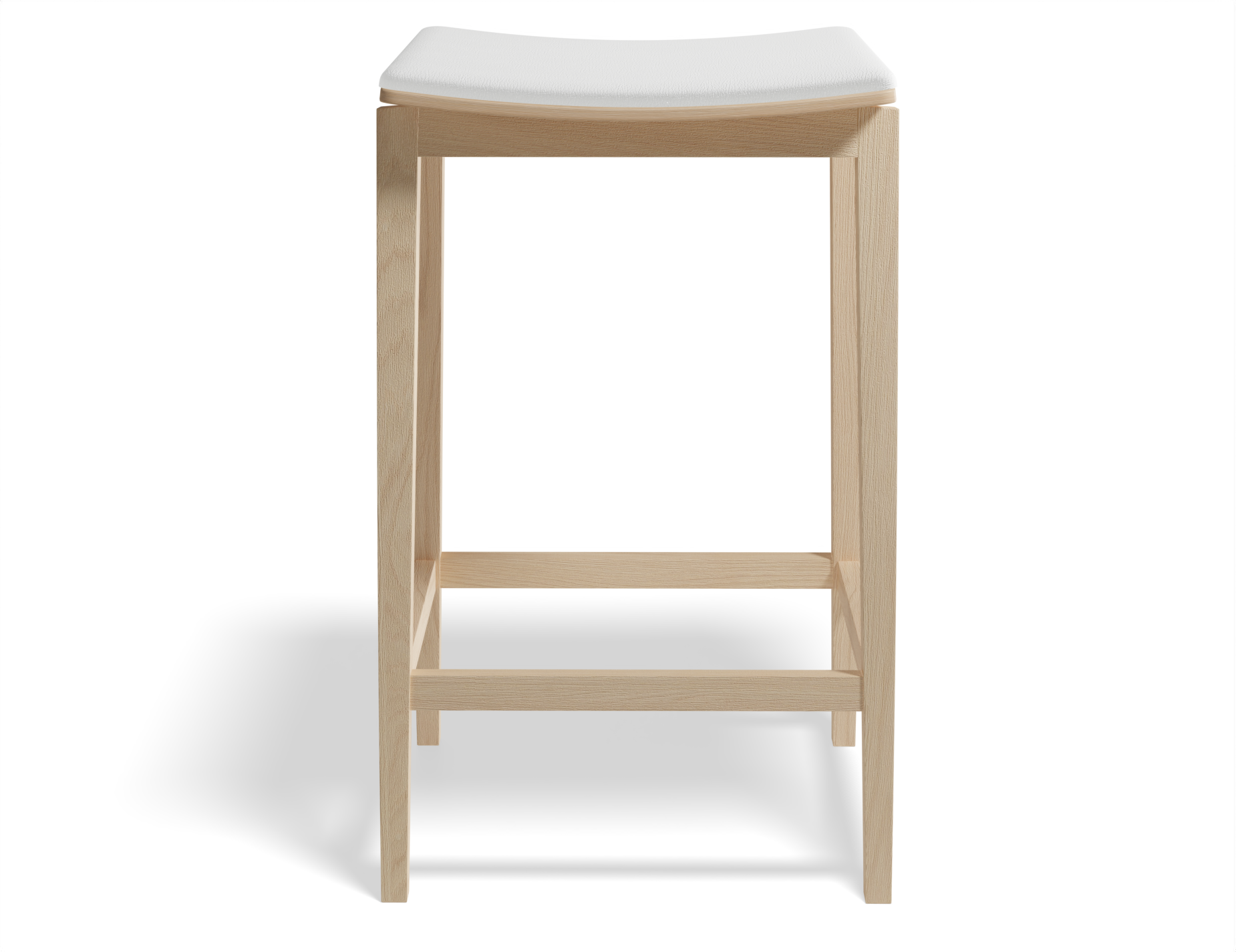 Stockholm Bar Stool - Natural Oak/White Pad