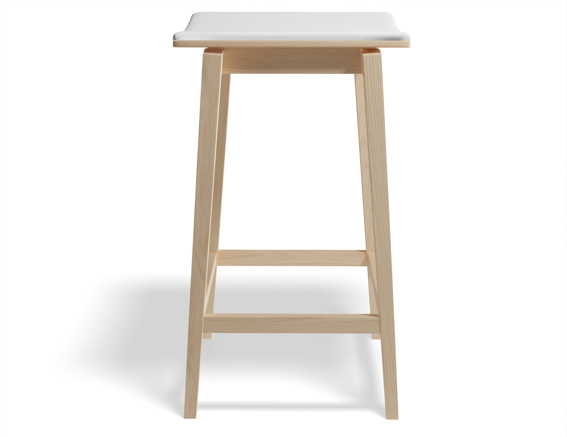 Stockholm Bar Stool - Natural Oak/White Pad