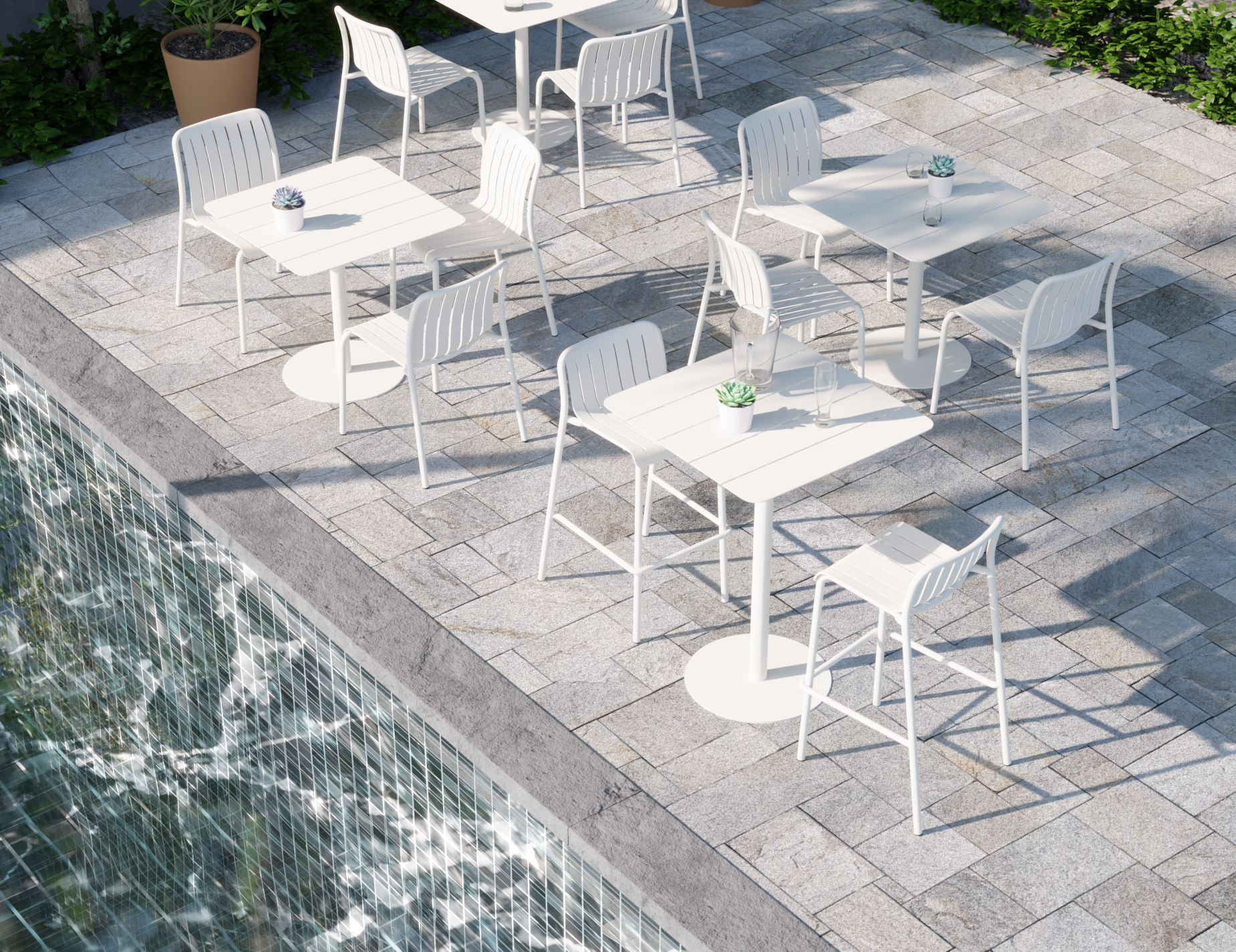 Roku Dining Chair - Outdoor - Matte White