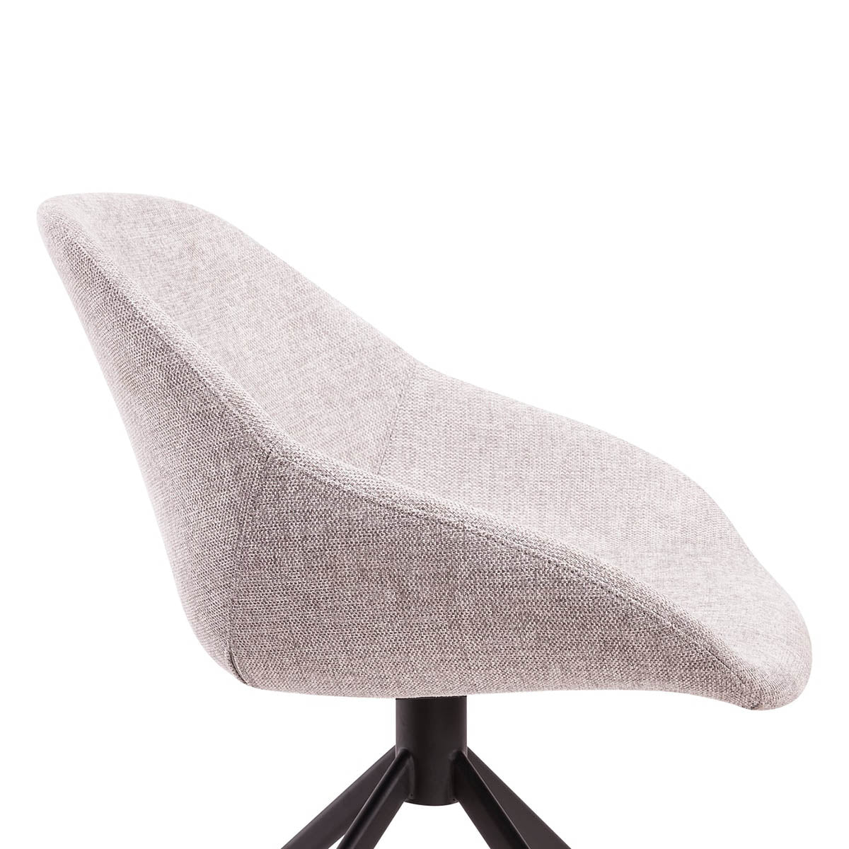 Lansel Swivel Dining Chair (Soft Grey Fabric).