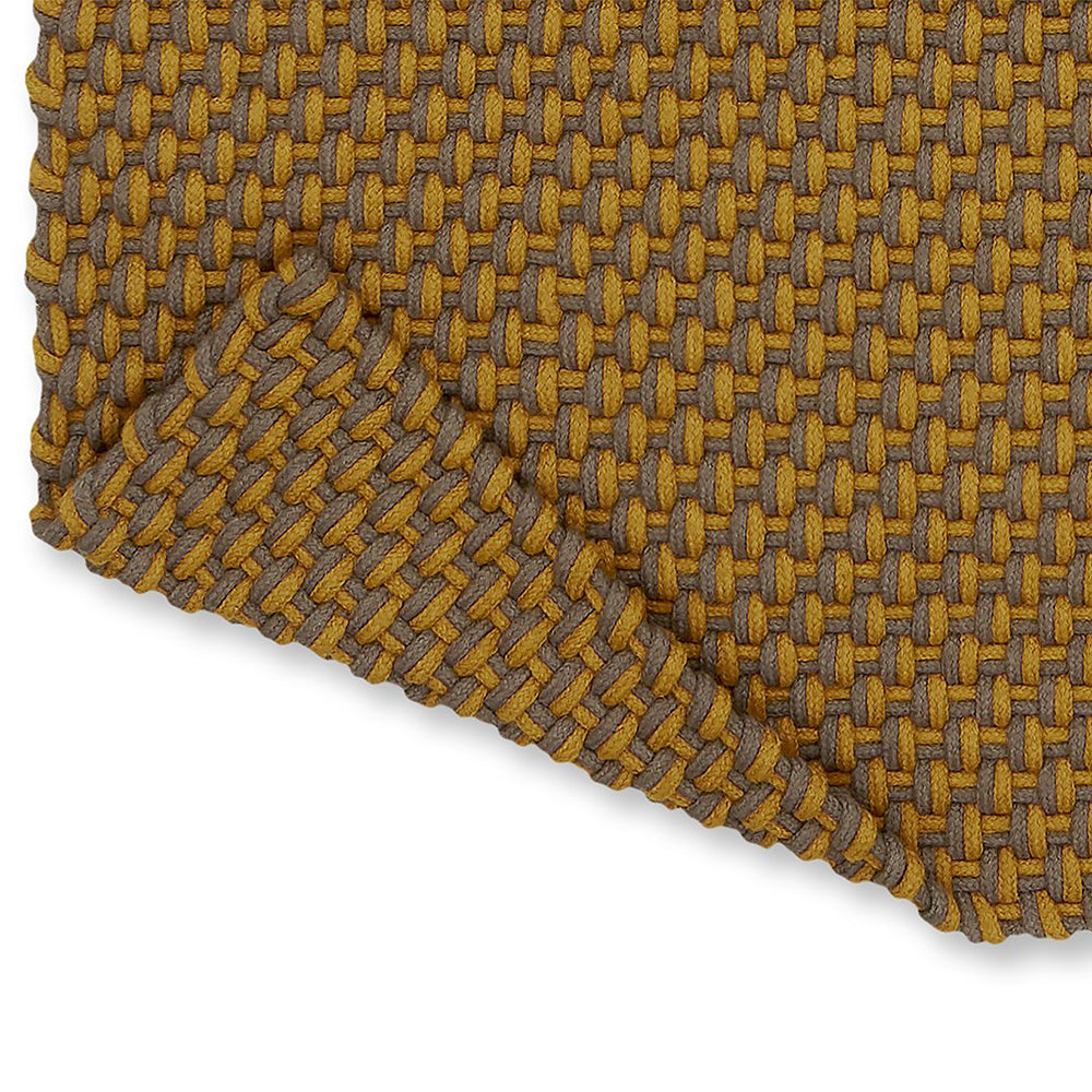 Lace Outdoor Rug (Mustard-Taupe).