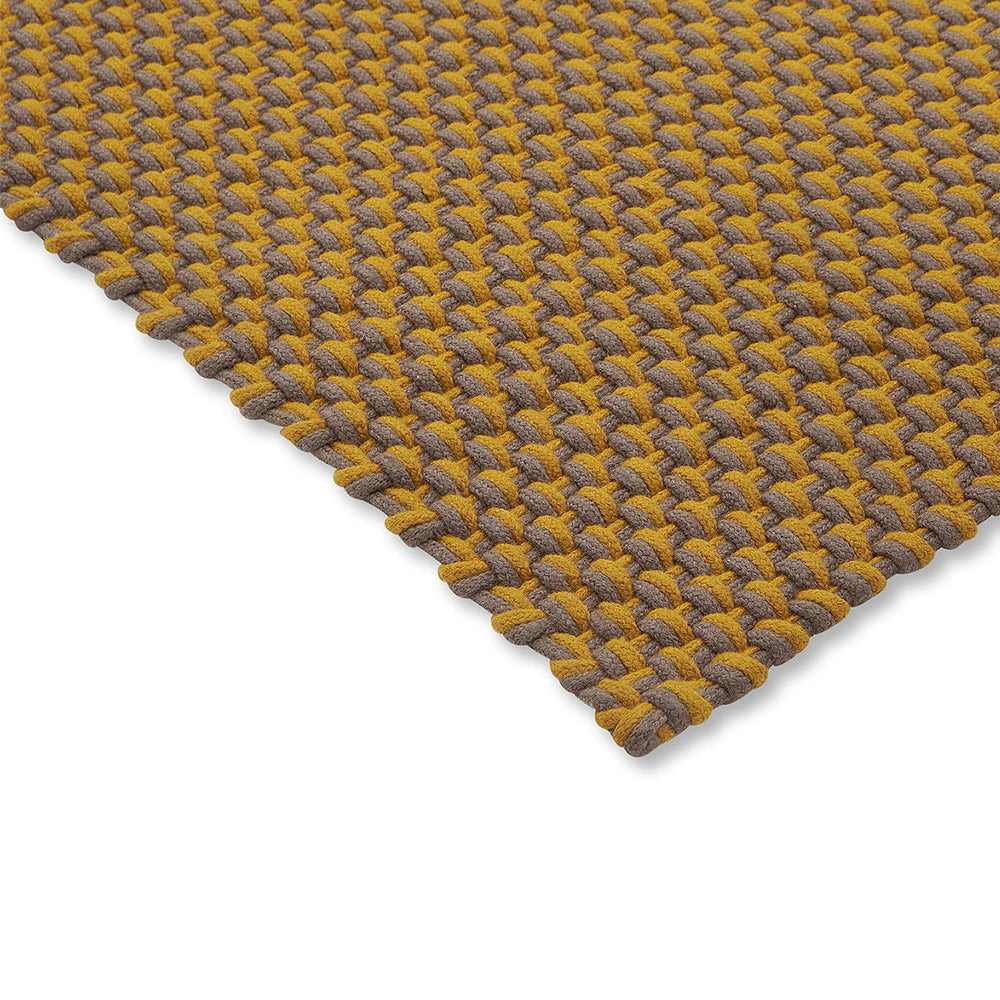 Lace Outdoor Rug (Mustard-Taupe).