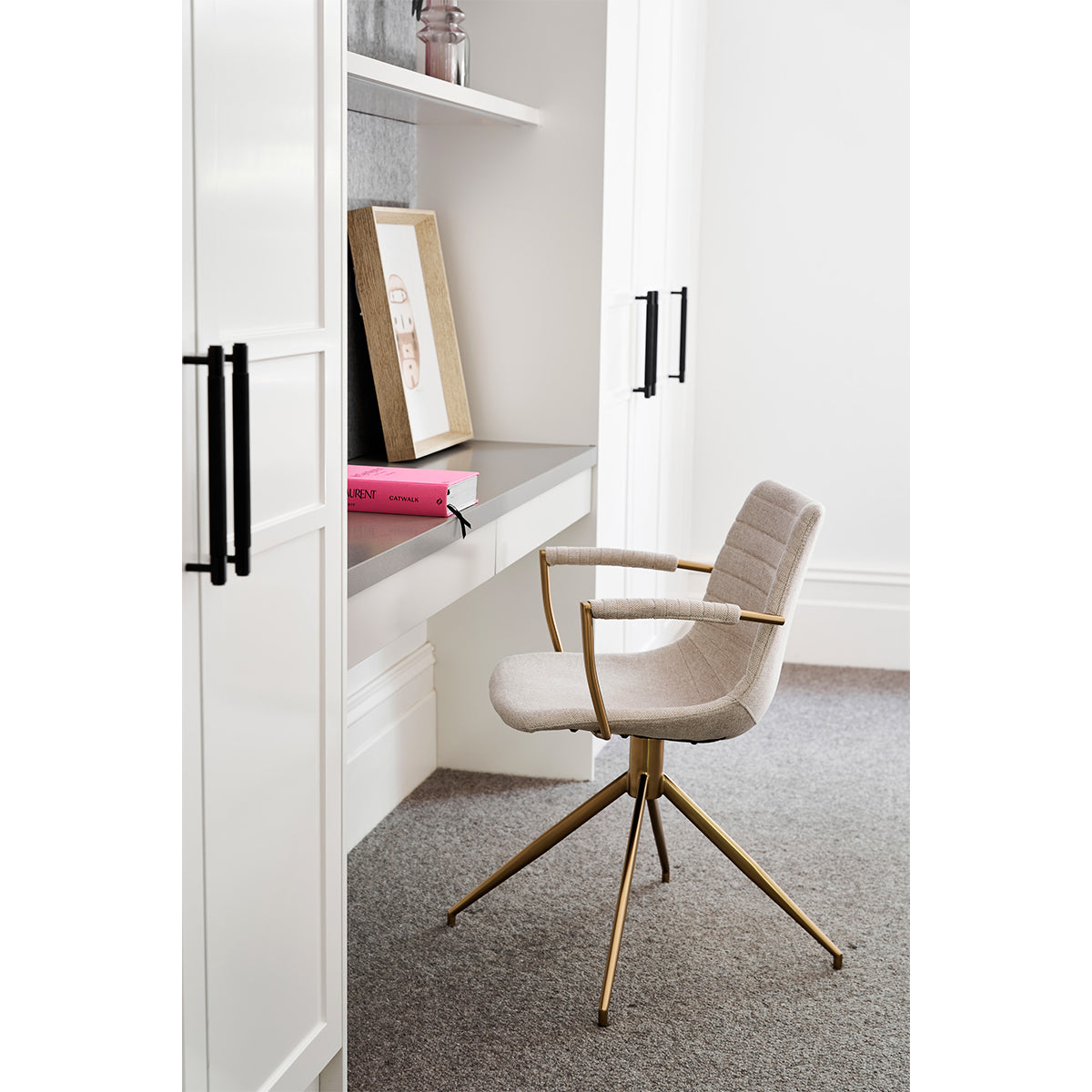 Belair Swivel Dining Chair (Biscuit).