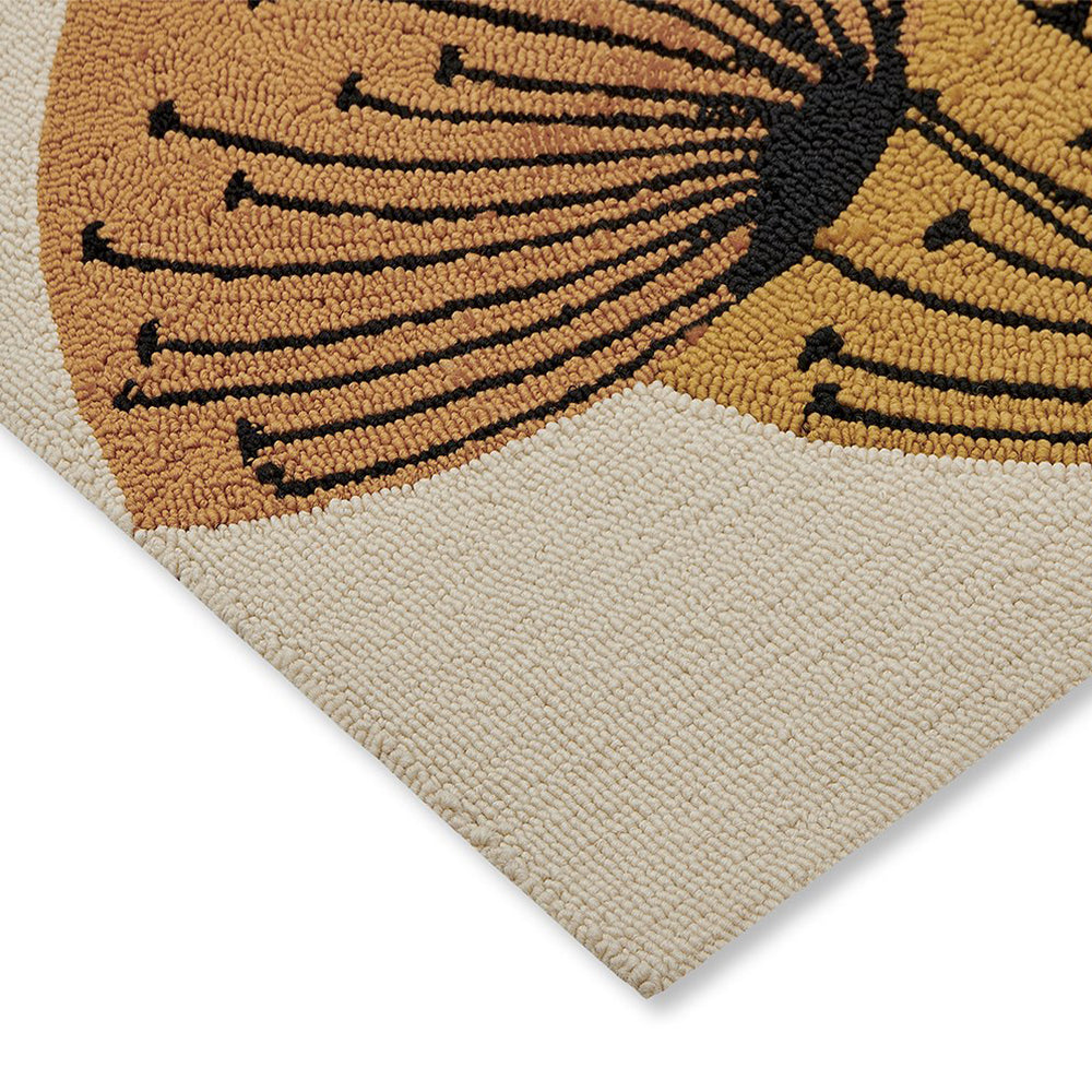 Dandelion Clocks Outdoor Rug (Ochre).