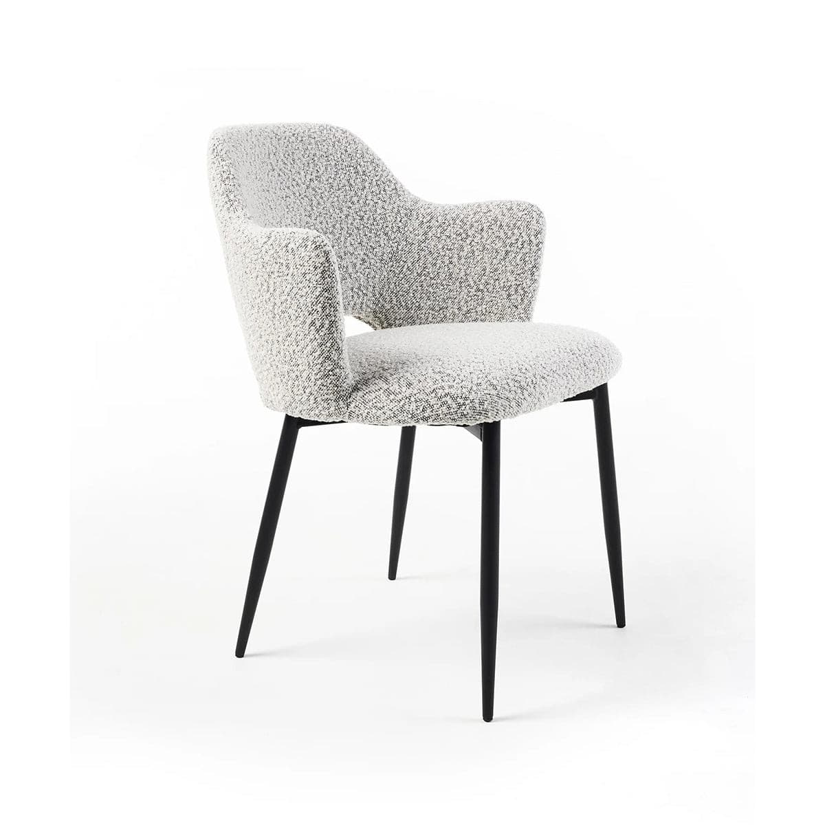 Carlisle Dining Chair (Boucle Silver).