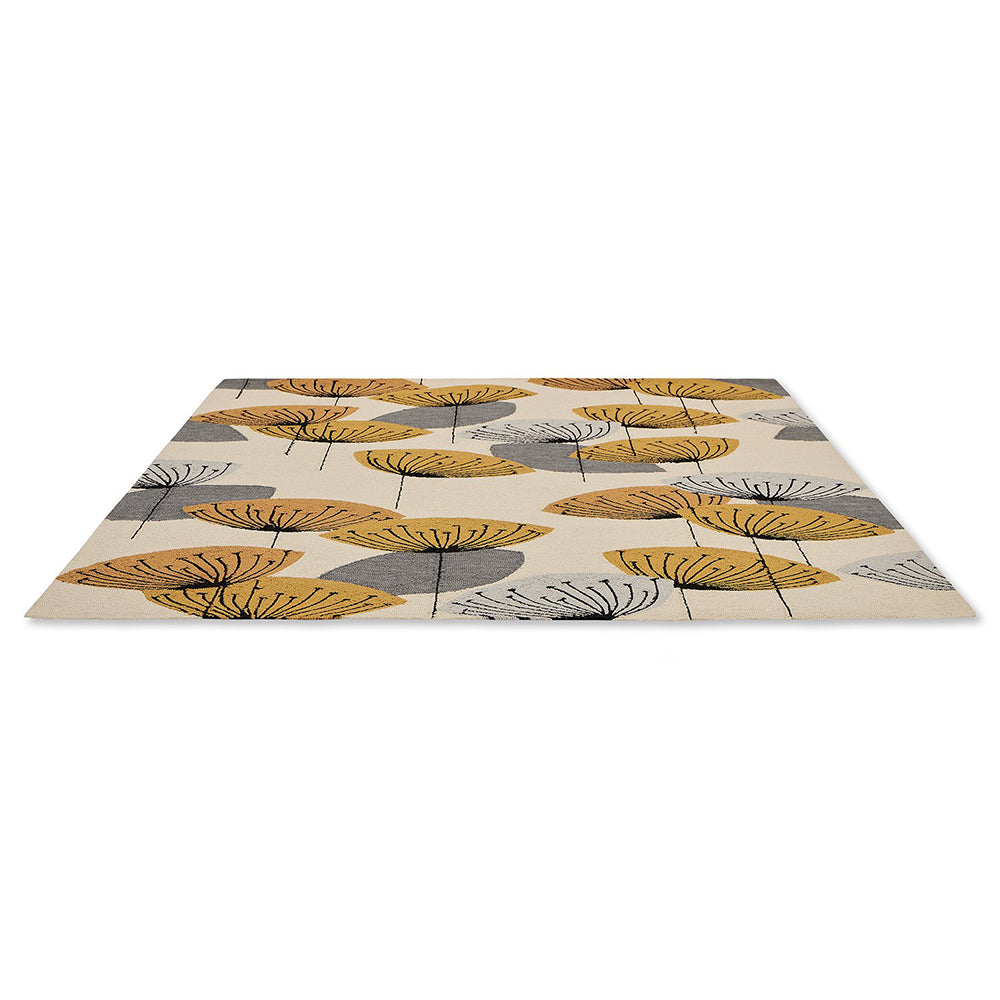 Dandelion Clocks Outdoor Rug (Ochre).