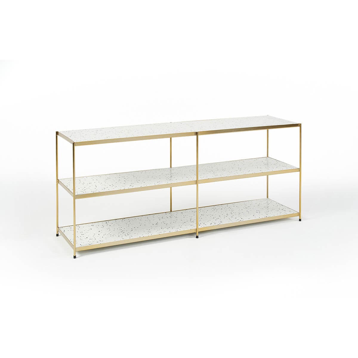 Luwin Console Table (Gold/White Terrazzo).
