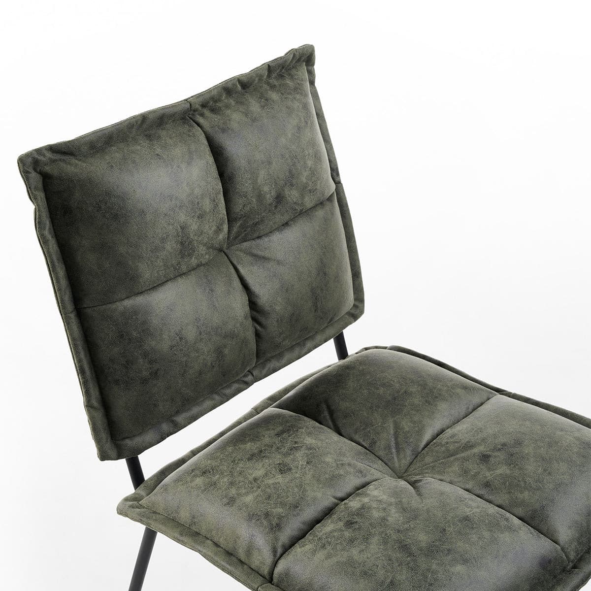Cecil Dining Chair (Olive Green Leather).