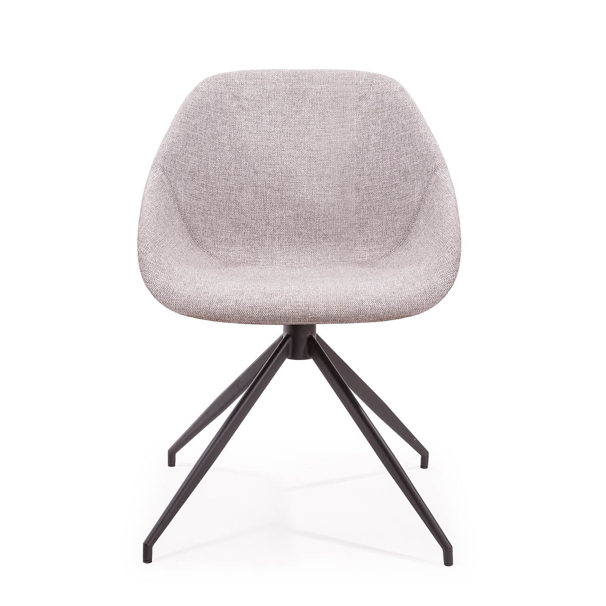 Lansel Swivel Dining Chair (Soft Grey Fabric).
