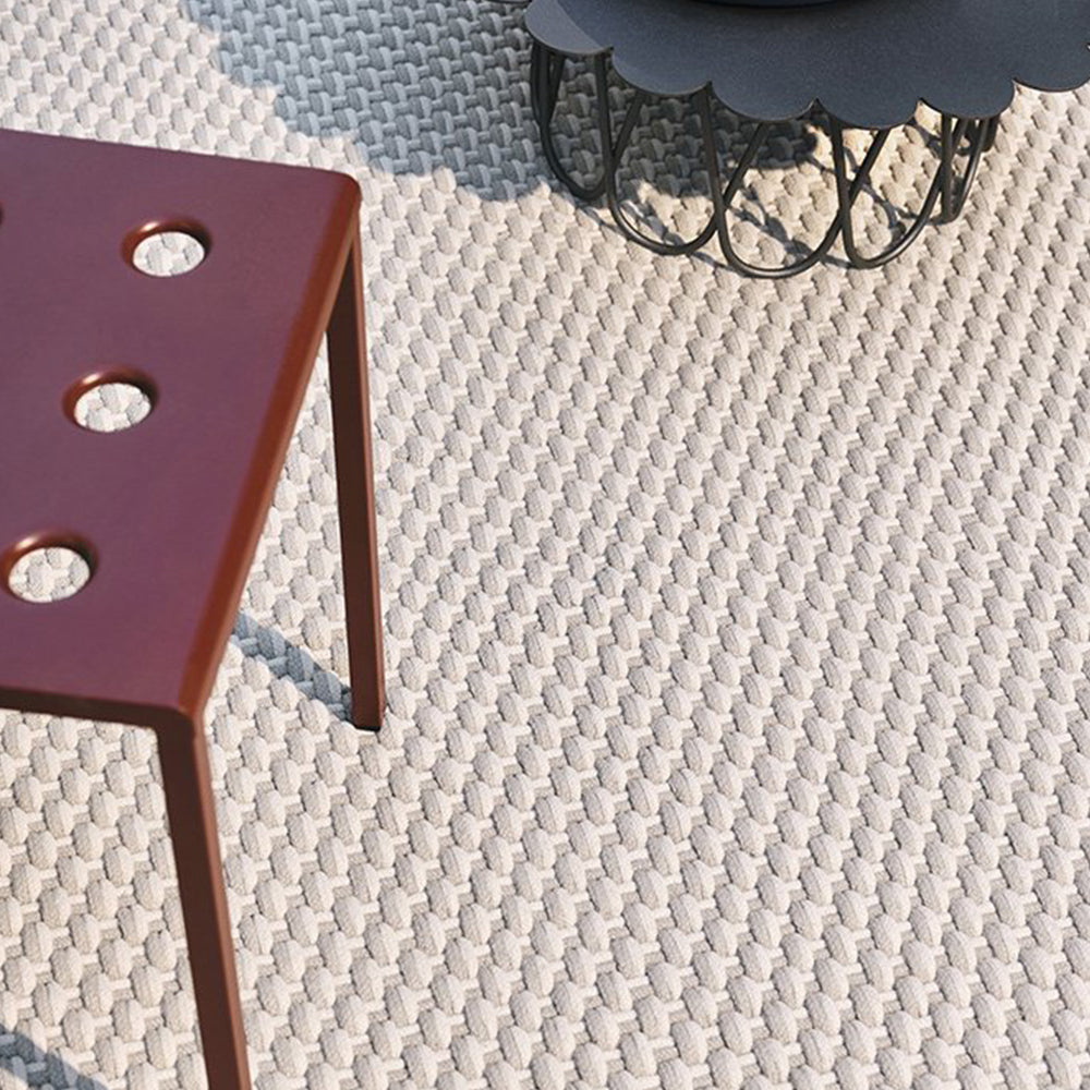 Lace Outdoor Rug (Sage Grey-White).