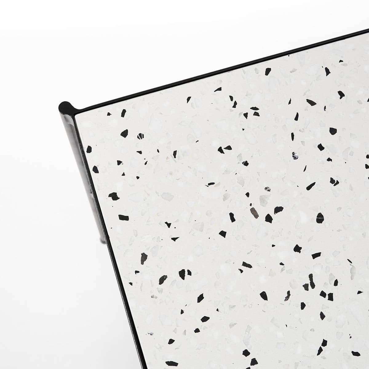 Luwin Console Table (Black/White Terrazzo).