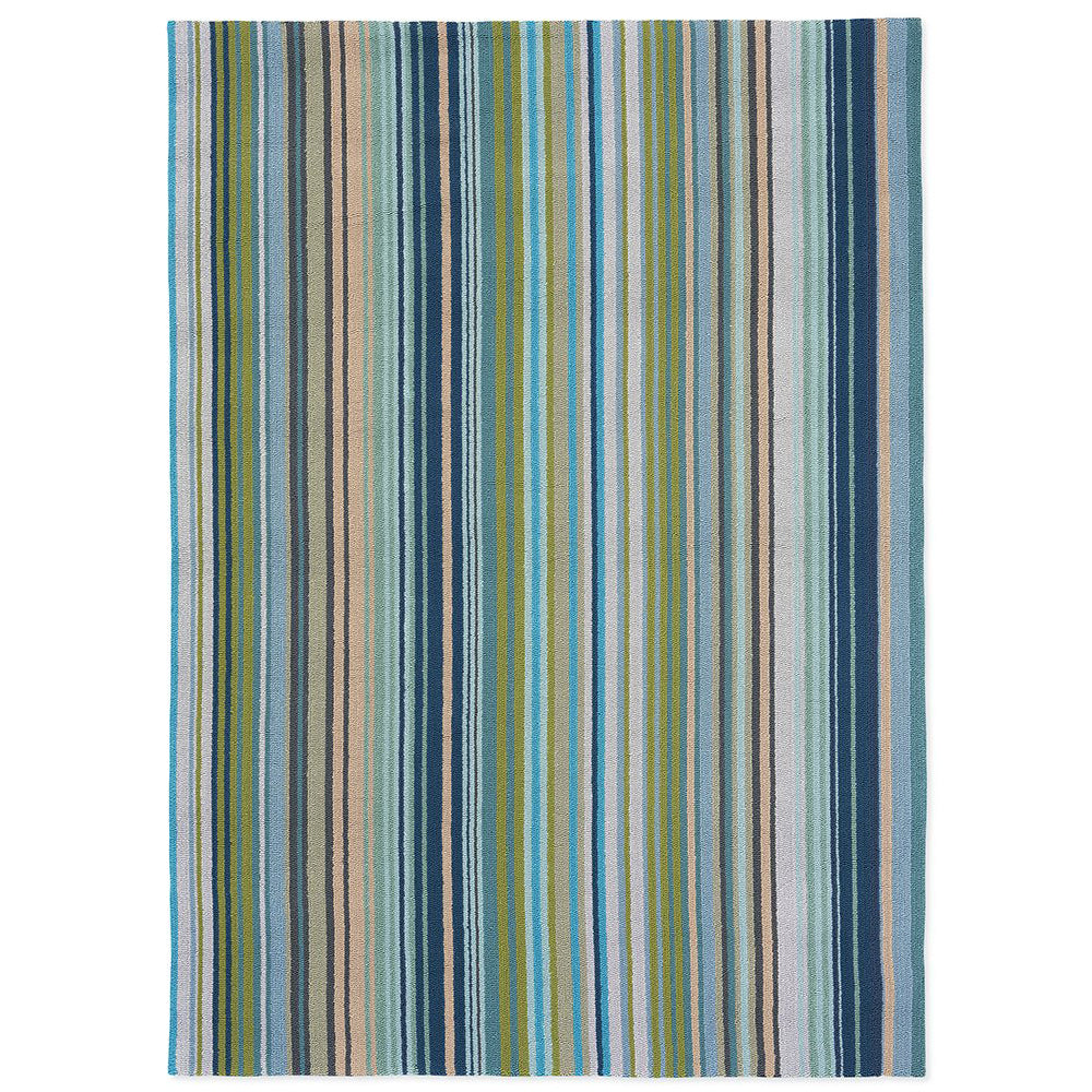 Spectro Stripes Outdoor Rug (Marine).