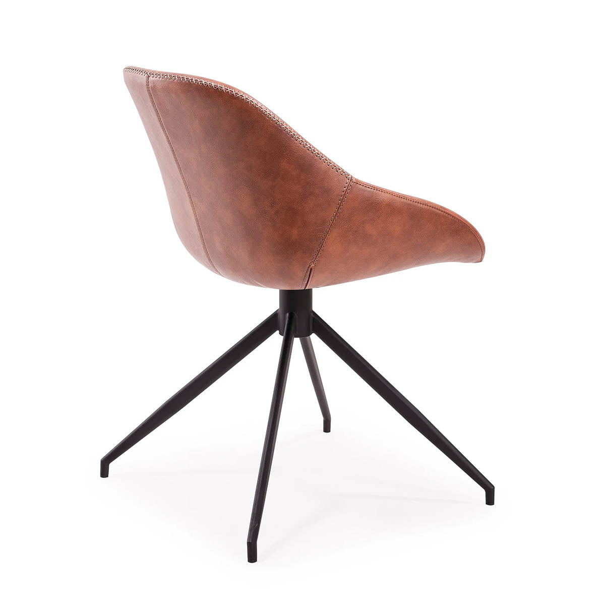 Lansel Swivel Dining Chair (Tan Leather).