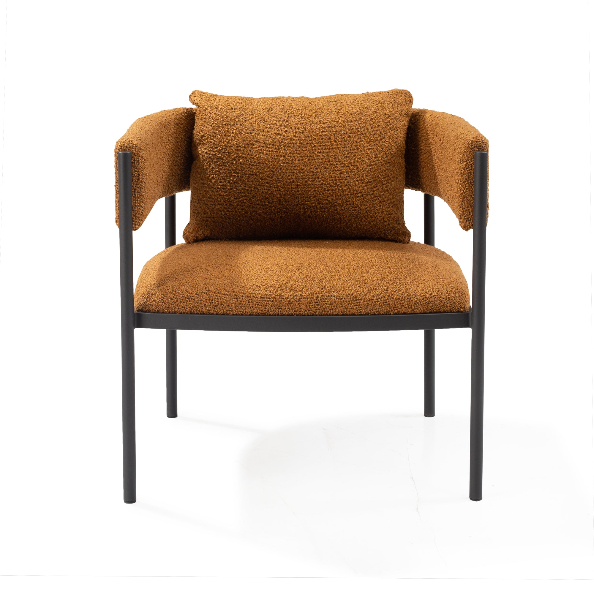 Envie Lounge Chair (Burnt Orange Boucle).