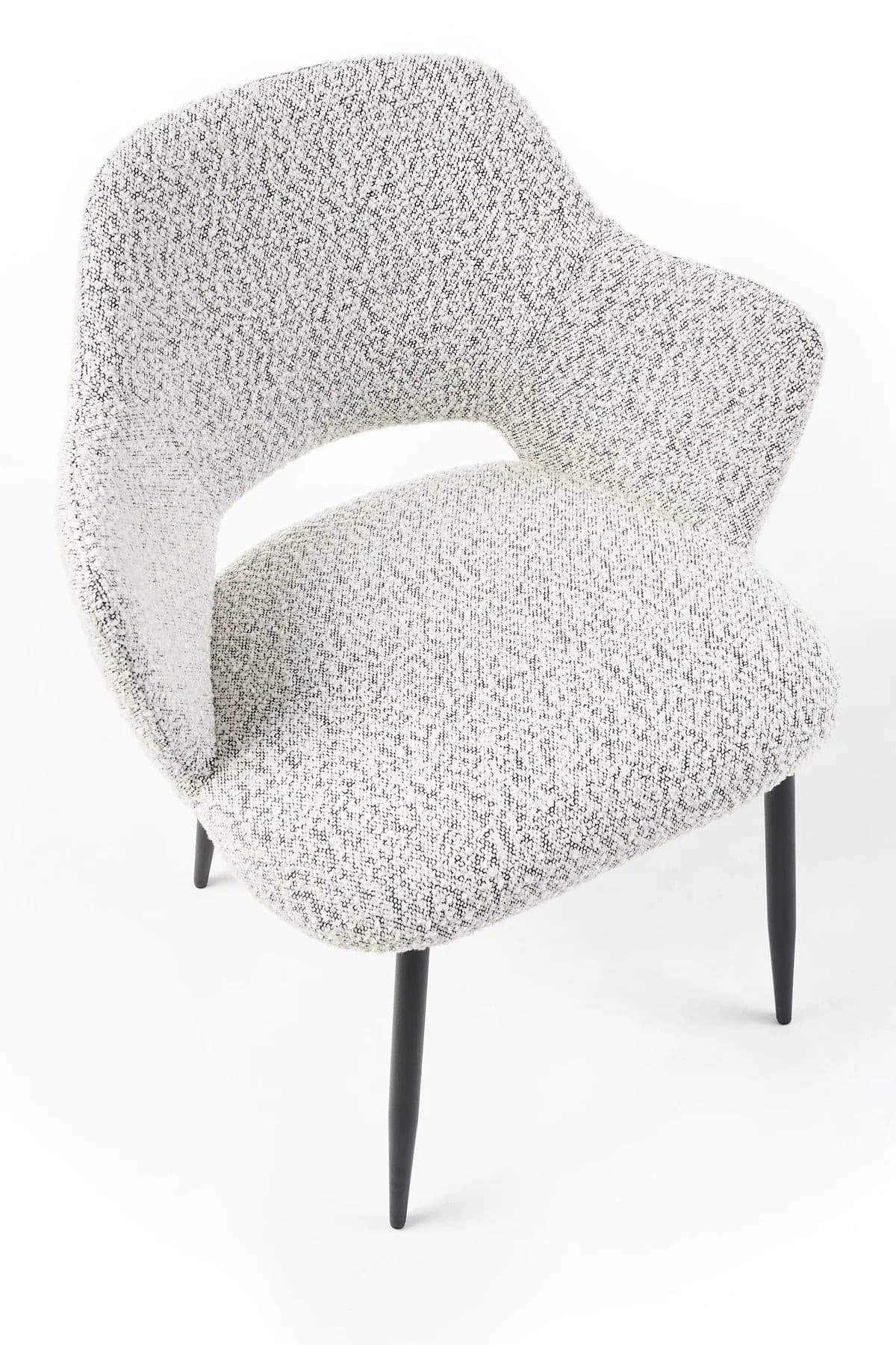 Carlisle Dining Chair (Boucle Silver).