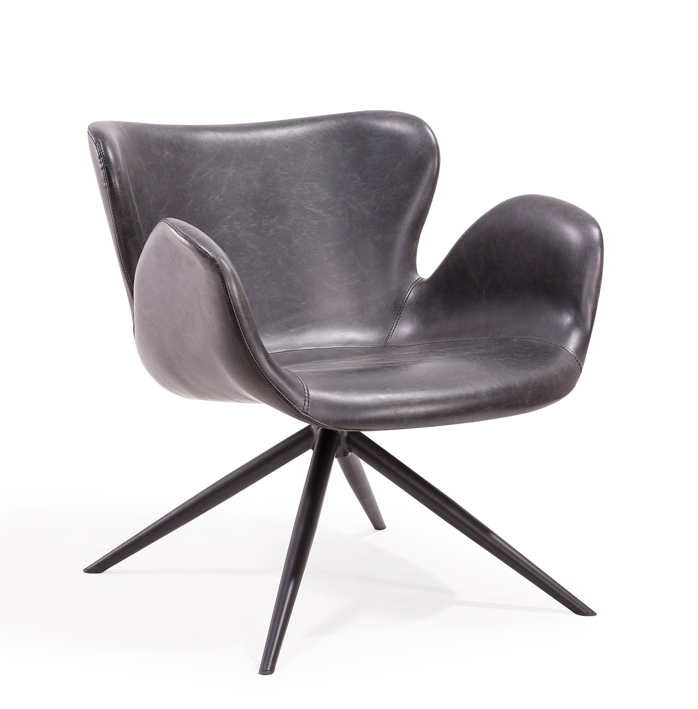 Frida Swivel Armchair (Black).