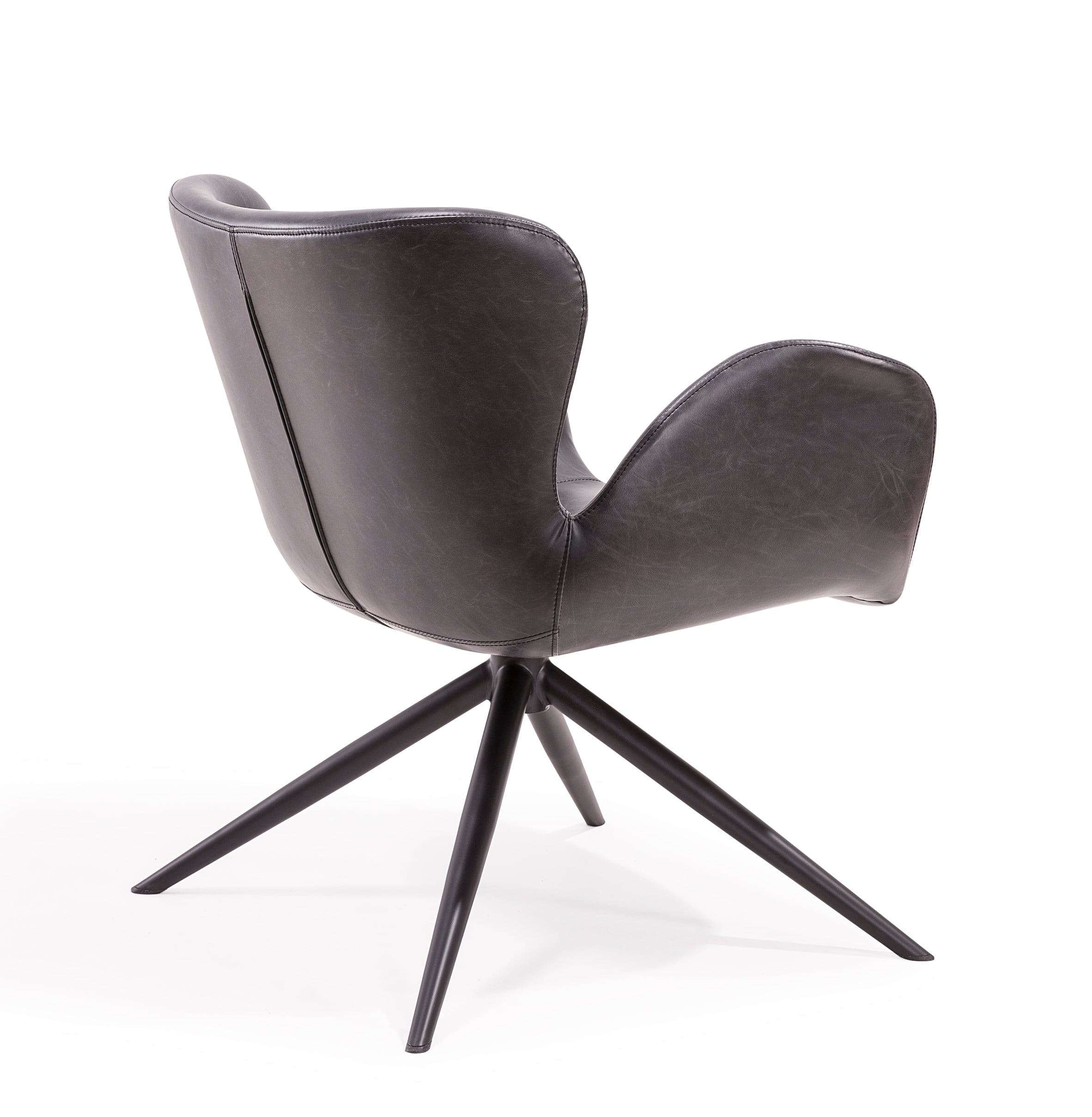 Frida Swivel Armchair (Black).