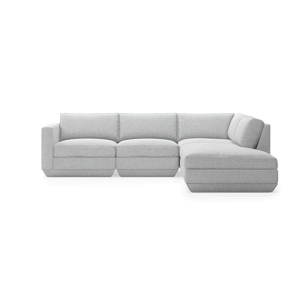 Podium Modualr Sofa - Lounge Right (Bayview Silver).
