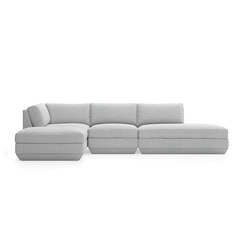 Podium Modualr Sofa - Lounge Right (Bayview Silver).