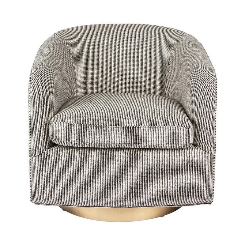 Belvedere Swivel Arm Chair (Black).