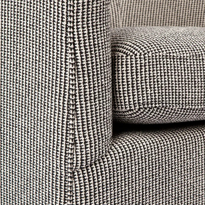 Belvedere Swivel Arm Chair (Black).