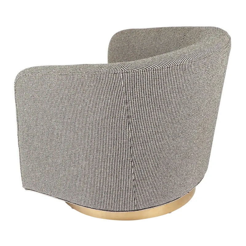 Belvedere Swivel Arm Chair (Black).