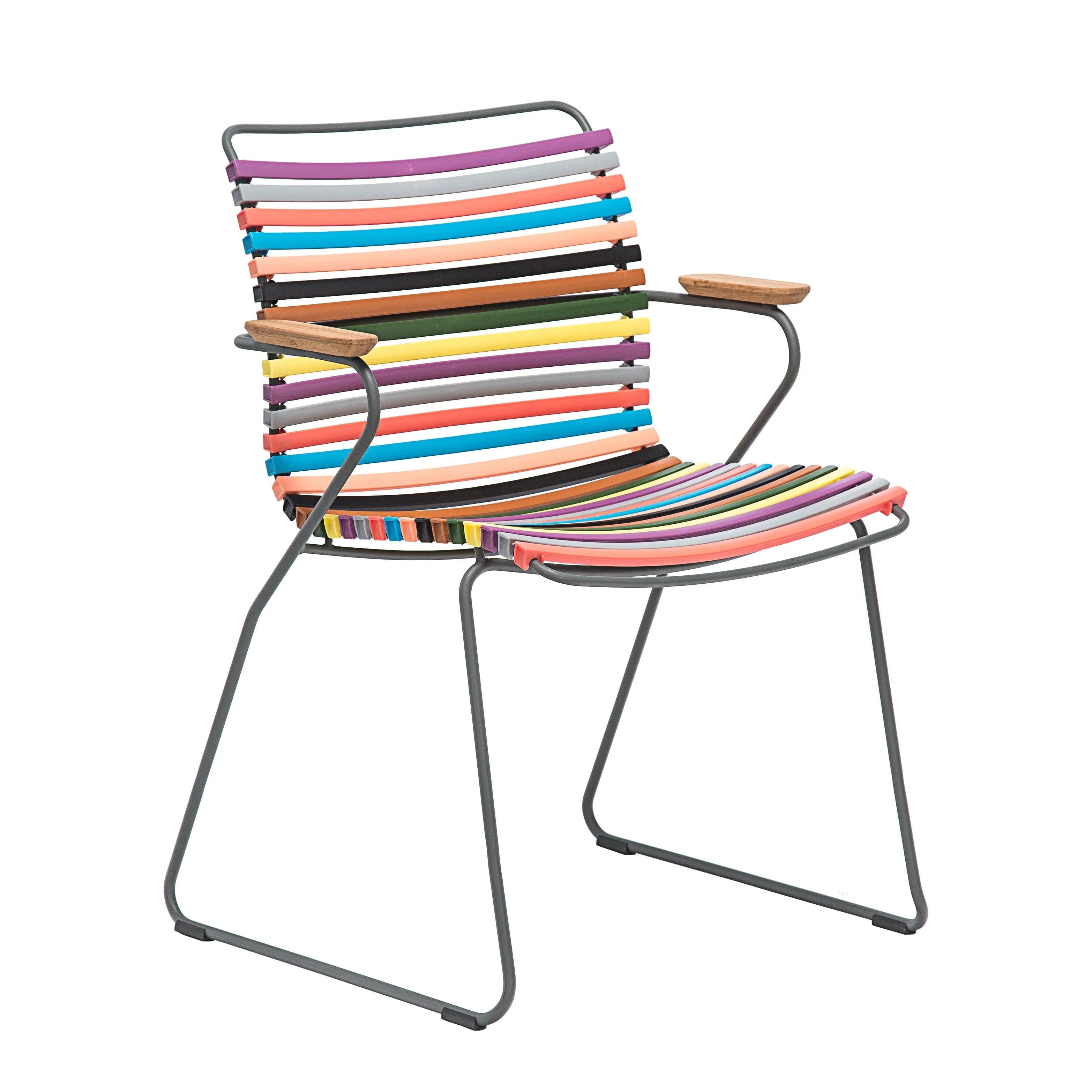 Click Outdoor Dining Chair With Armrest (Dynamic Multicolour).