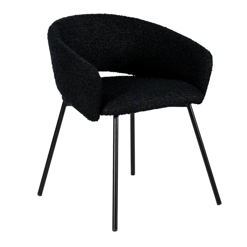Delta Dining Chair (Black Boucle)