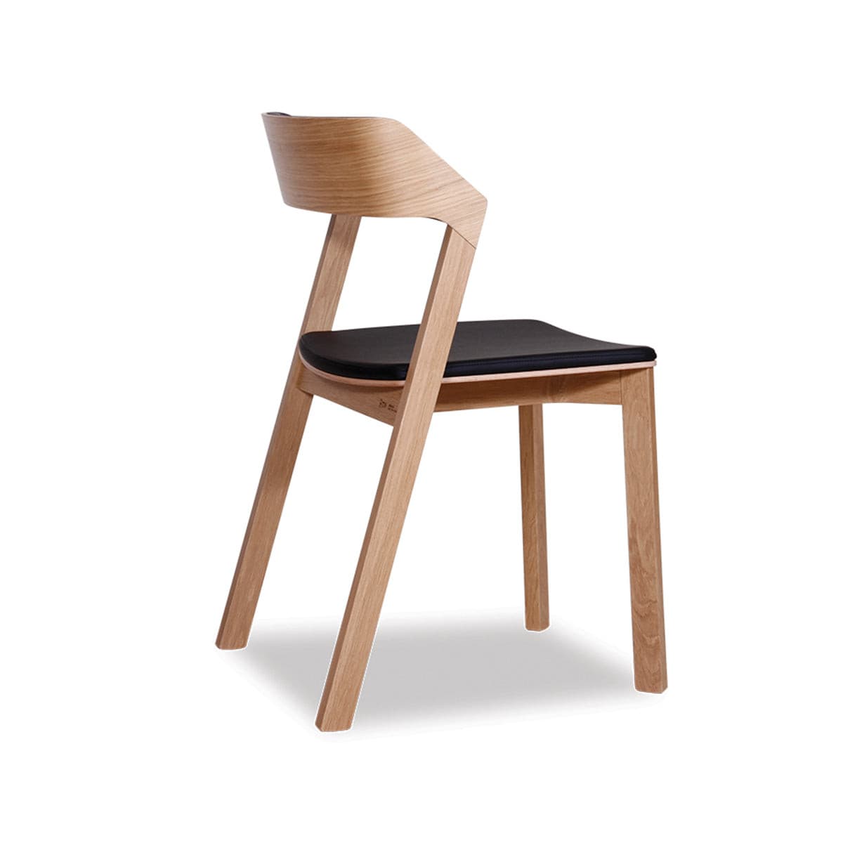 Merano Chair (Natural Oak/Black Pad).